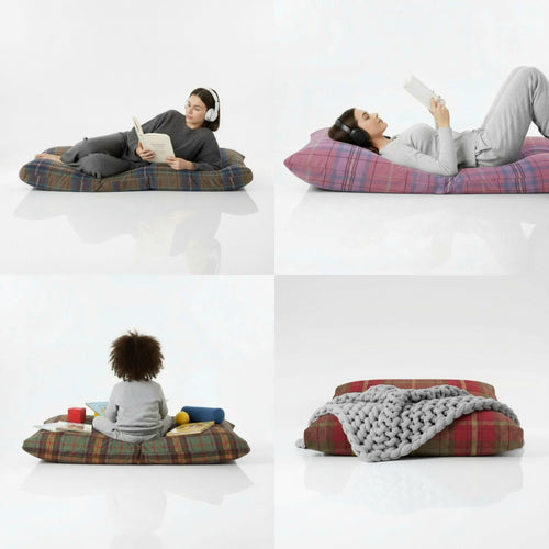 Custom Made Faux Wool Floor Cushions EPS Polystyrene Beads Filled