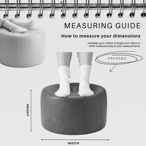 Custom Made Pouffes Plush Velvet Circular Round Footstools