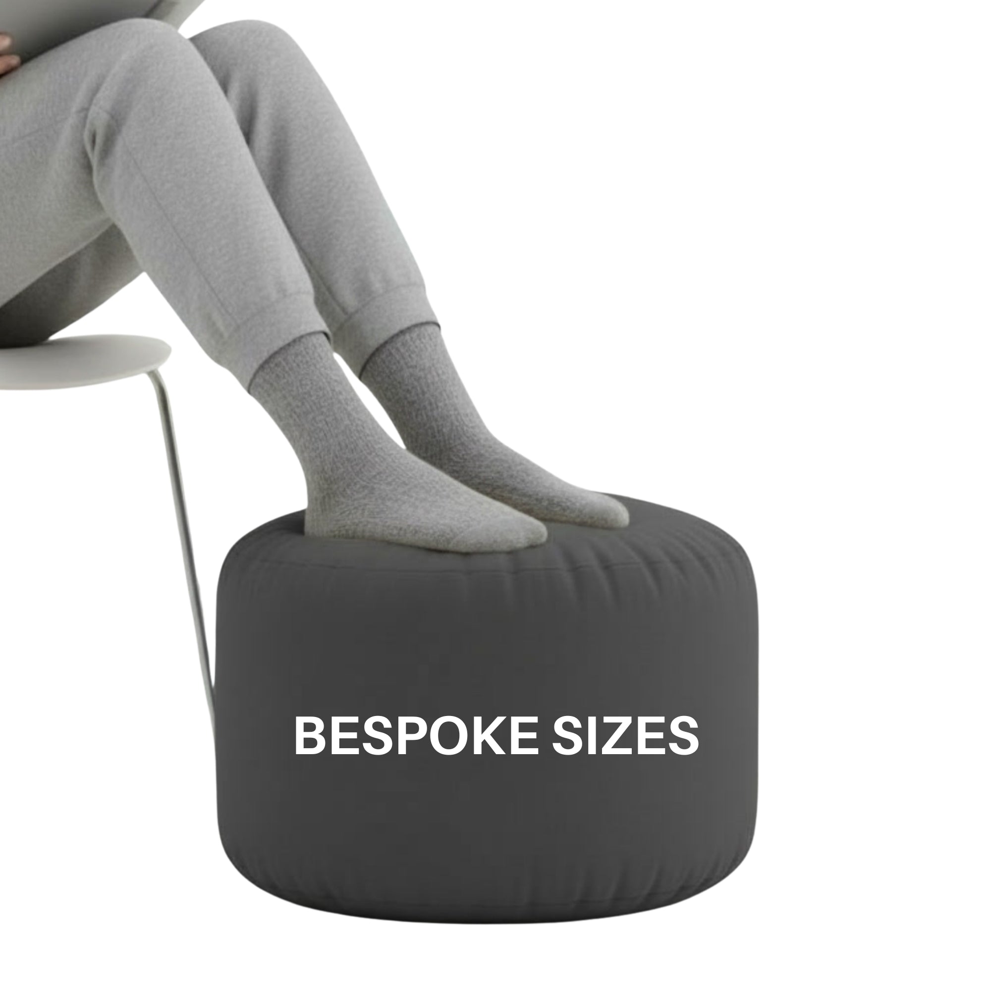 Custom Made Pouffes Water Resistant Polyester Circular Round Footstools